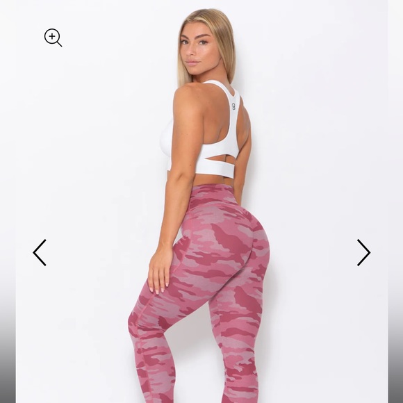 FIT CAMO LEGGINGS Pink Hibiscus - Picture 2 of 2